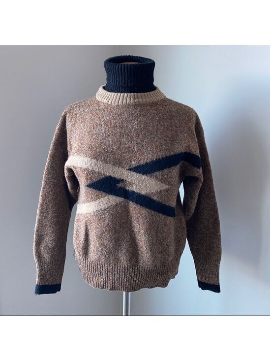 richard & co Sweaters - VINTAGE Richard & co. 100% Wool Turtleneck Sweater Brown Sz M